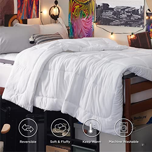 Bedsure Twin XL Comforter Duvet Insert - Extra Long Twin Comforter, Quilted All Season White Duvet Twin XL with Corner Tabs