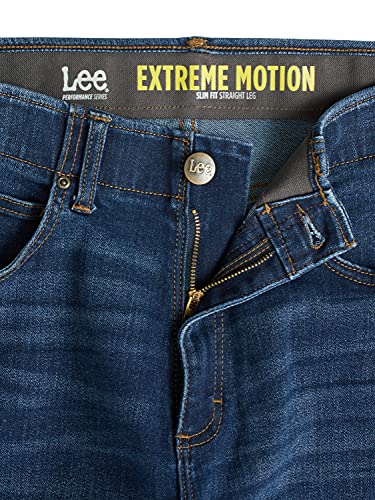 Lee Men's Extreme Motion Slim Straight Jean Black 30W x 30L