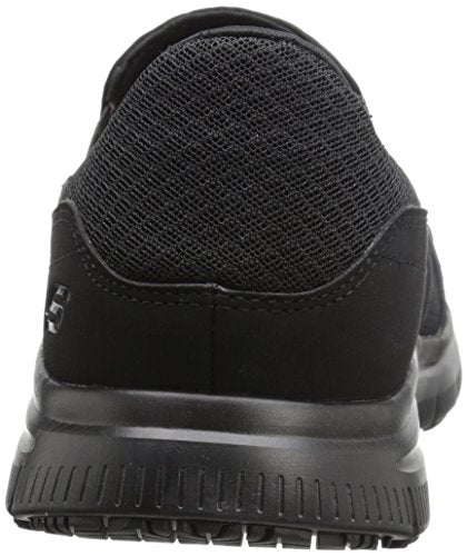 Skechers Men's Black Flex Advantage Slip Resistant Mcallen Slip On - 9 D(M) US