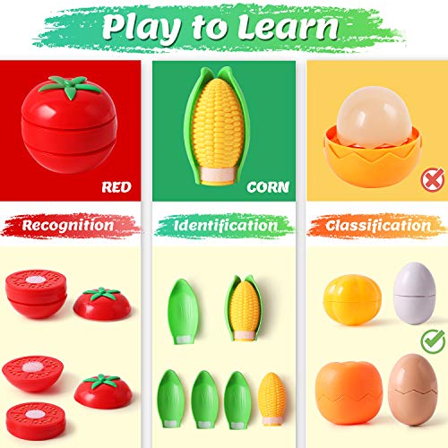 iPlay, iLearn Play Kitchen Accessories Set, Kids Cooking Toys, Toddlers Pots Pans Playset, Pretend Chef Cookware Appliance W/ Utensils, Fake Food, Birthday Gift for 3 4 5 Years Old Girls Boys Children