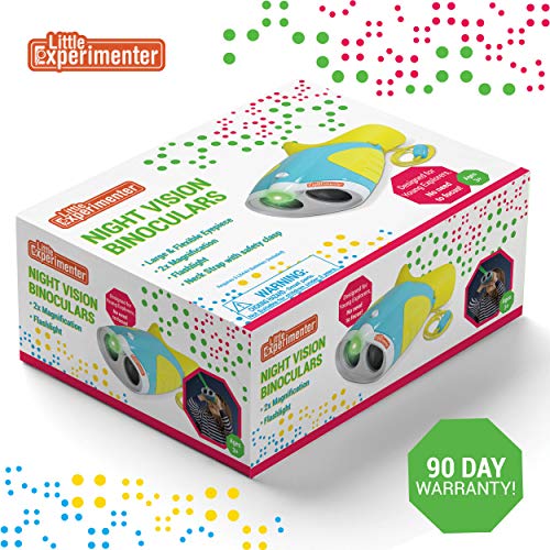 Binoculars for Kids and Toddlers - Toys Binocular with Night Vision Light and Face Comfort Rubber Gift Ideas, Stocking Stuffer Gifts for Boys & Girls Ages 3 4 5 6 7 8 9 10-12+ Year Old