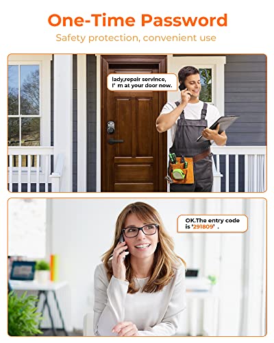 Keyless Entry Door Lock, KAWDEN Electronic Keypad Deadbolt Lock, Anti-Peeping Door Locks with Keypads, Smart Lock for Front Door Set, Auto-Lock, Backlit Design, Easy Installation, Oil Rubbed Bronze