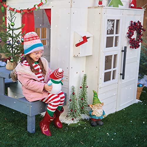 KidKraft Modern Outdoor Wooden Playhouse with Picnic Table, Mailbox and Outdoor Grill, White