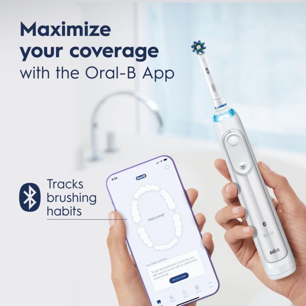 Oral-B Pro 5000 Smartseries Power Rechargeable Electric Toothbrush with Bluetooth Connectivity, White Edition