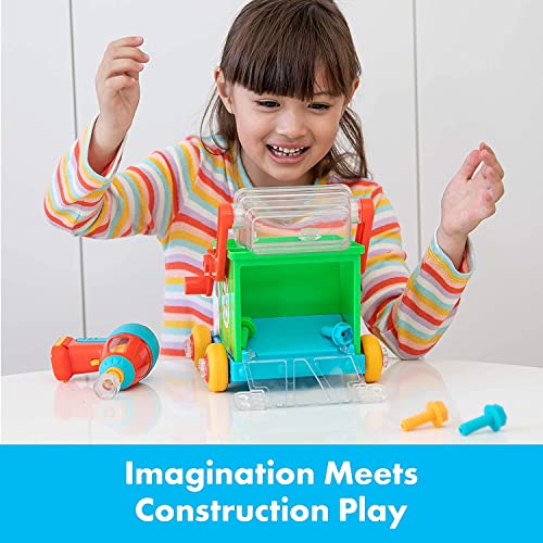 Educational Insights Design & Drill Bolt Buddies Recycling Truck Toy, Take Apart Toy with Electric Drill Toy, STEM Toy, Gift for Boys & Girls, Ages 3+