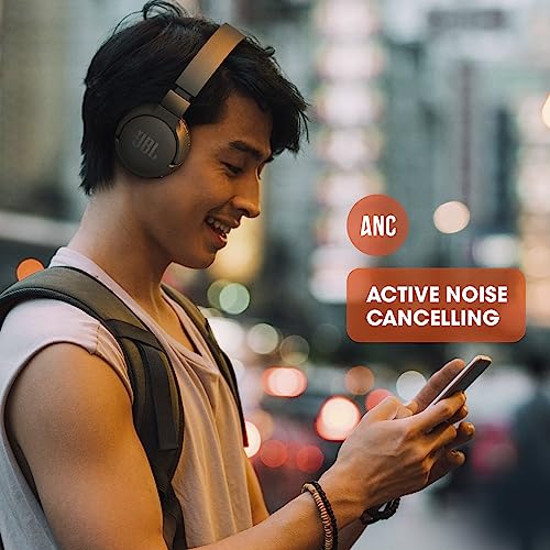 JBL Tune 660NC: Wireless On-Ear Headphones with Active Noise Cancellation - Black, Medium