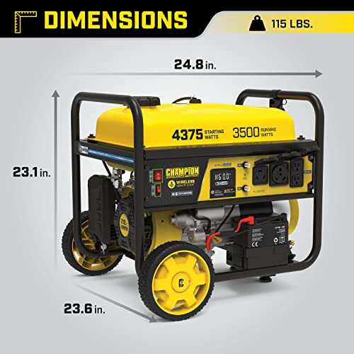 Champion Power Equipment 201181 4375/3500-Watt Remote Start Portable Generator, CO Shield