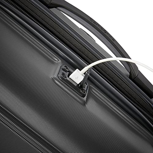 Samsonite Omni 2 Hardside Expandable Luggage with Spinners | Solid Charcoal | 2PC SET (Carry-on/Medium)