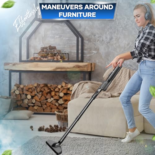 Cordless Vacuum Cleaner, Halostar Stick Vac, 20Kpa Strong Suction, Detachable Dust Cup, 4000mAh Vacuum Cleaner, 50-Min Decent Runtime for Vacuuming Hardwood Floors, Carpets, Upholstery, Rugs, or Hairs