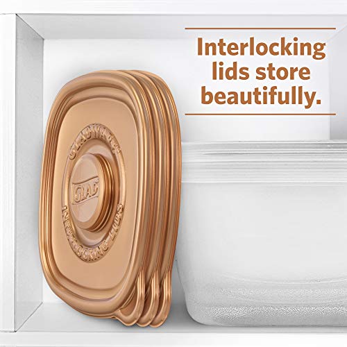 GladWare Home Snack Food Storage Containers, Small Rectangle Holds 9 Ounces of Food, 5 Count Set | With Glad Lock Tight Seal, BPA Free Containers and Lids