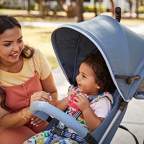 Cosco Simple Fold Compact Stroller, Folds with one Hand and Stands on its own, Rainbow