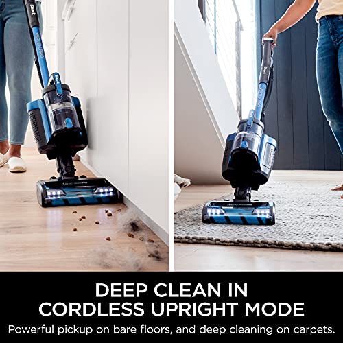 Shark ICZ362H Vertex Pro Powered Lift-Away Cordless Vacuum with IQ Display, DuoClean PowerFins, Includes Crevice Tool, Pet Multi-Tool & Anti-Allergen Dusting Brush, 60min Runtime, Electric Blue