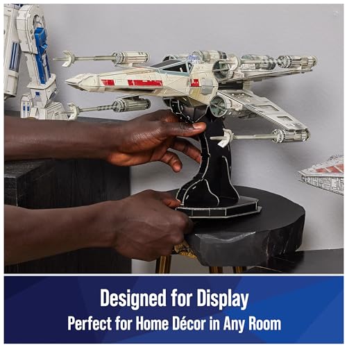 4D Build, Star Wars T-65 X-Wing Starfighter 3D Model Kit 160pc | Star Wars Toys Desk Decor | Building Toys | Paper Model Kits for Adults & Teens 12+