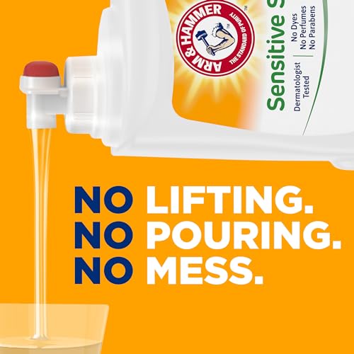 Arm & Hammer Sensitive Skin Free & Clear, 140 Loads Liquid Laundry Detergent, 140 Fl oz