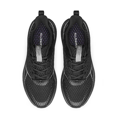 ALLSWIFIT Men's Running Shoes Breathable Lightweight Jogging Walking Sneakers for All-Day Wear All Black Size 9 SARR009M
