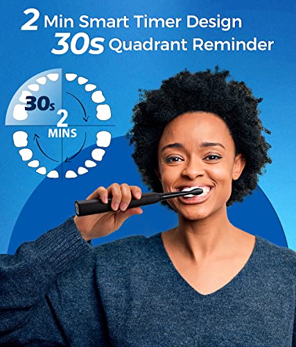 Sonic Electric Toothbrushes for Adults, 8 Brush Heads Electric Toothbrush with 40000 VPM Deep Clean 5 Modes, Rechargeable Toothbrushes Fast Charge 4 Hours Last 30 Days