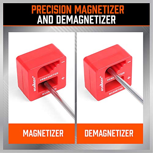 HORUSDY 102-Piece Magnetic Screwdriver Set with Plastic Racking, Includs Precision screwdriver and Magnetizer Demagnetizer DIY Tools for Men Tools Gift