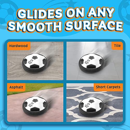 LLMoose Hover Soccer Ball - 2 Pack - Toys for Boys 4-6 - Gifts For Boys 8-12 - Birthday Gifts For Kids- Kids Toys - Stuff For Kids - Toys For Boys Age 8-12 - Toys For Kids - Indoor Games for Kids