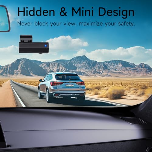 E-YEEGER 2.5K Dash Cam Front: Mini Dash Cam for Cars, 1440P Car Camera with APP, WiFi Dash Cam with WDR Night Vision, 24 Hours Parking Monitor Dashcams, 170°Wide, G-Sensor