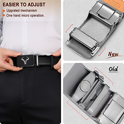 BULLIANT Men's Belt, Brand Ratchet Belt Of Genuine Leather For Men Dress,Size Customized