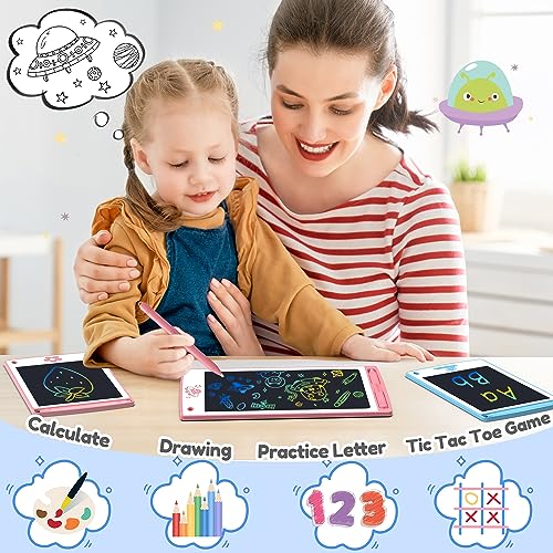 Hockvill LCD Writing Tablet for Kids 3 in 1 Pack, 8.8 Inch Learning Toys for 3 4 5 6 7 8 Year Old Girls Boys, Toddler Drawing Pad Doodle Board Travel Essentials Christmas Birthday Gift for Children