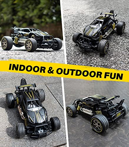 DODOELEPHANT Remote Control Car RC Cars Metal Drift 1/20 Scale Fast 10MPH 2.4Ghz 2WD All Terrain 2X Batteries 50 Min Play Sport Racing Hobby Toy Vehicle Xmas Birthday Gifts for Boys Girls Adults