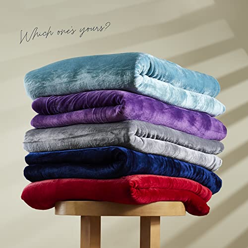 BELADOR Throw Blanket - Fleece Blankets 50"x60" - Soft Blanket with Sherpa Reverse Fluff - Travel Blanket for Bed, Anti-Static Blankets & Throws - Plush Lightweight Blanket, Cozy Fuzzy Couch Blanket
