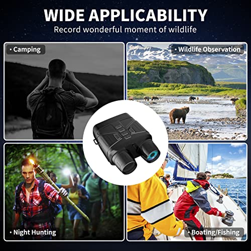 Night Vision Binoculars - Night Vision Goggles for Adults, 3'' Digital Infrared Night Vision can Save Photo and Video with 32GB Memory Card & Rechargeable Lithium Battery