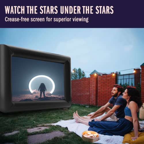 Holiday Styling 19FT Giant Inflatable Outdoor Projector Screen – 230” Blow Up TV & Movie Screen - Thick Airtight Material for Portable Front/Rear Projection - Backyard Movie Night, BBQ, Pool Party