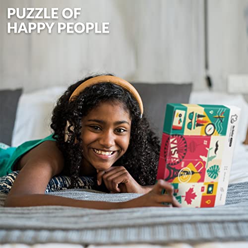 Be Better Puzzle Jigsaw Puzzles 500 Pieces for Adults, Hard Puzzles for Adults, Difficult Puzzles 500 Piece Puzzles for Adults Clearance, Challenging Abstract Art Puzzle for Adults (Travel)