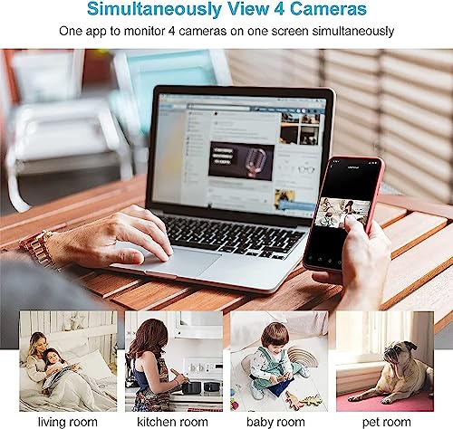 Indoor Camera, Cameras for Home Security with Night Vision, Pet Camera with Phone App, 1080P Indoor Security Camera, Motion Detection, 2-Way Audio, WiFi Camera Home Camera Compatible with Alexa