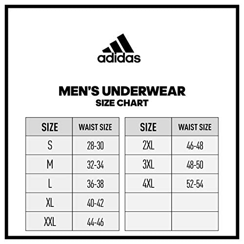 adidas Men's Performance Long Boxer Brief Underwear (3-Pack), Black/Light Onix Grey, Medium