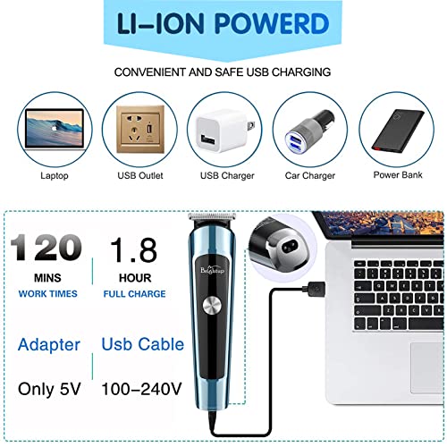 Brightup Beard Trimmer for Men, IPX7 Waterproof Beard Trimming Kit with Electric Razor, Hair Clippers, Hair Trimmer for Mustache Body Facial Nose Ear, FK-8788T