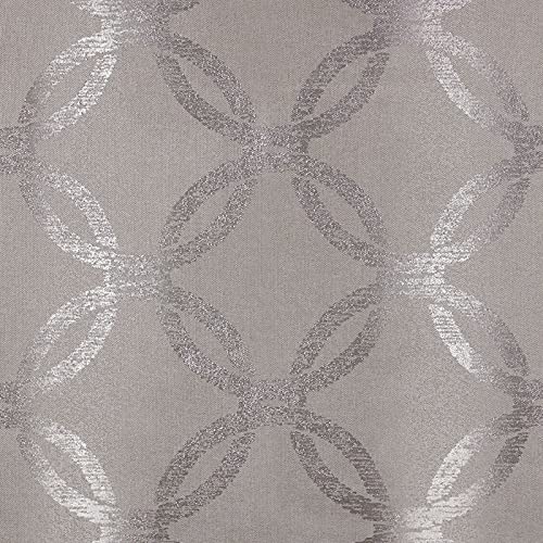 UPDATE: DEAD! Exclusive Home Curtains Exclusive Home Modo Metallic Geometric Grommet Top Curtain Panel Pair, 54x108, Natural, 2 Count