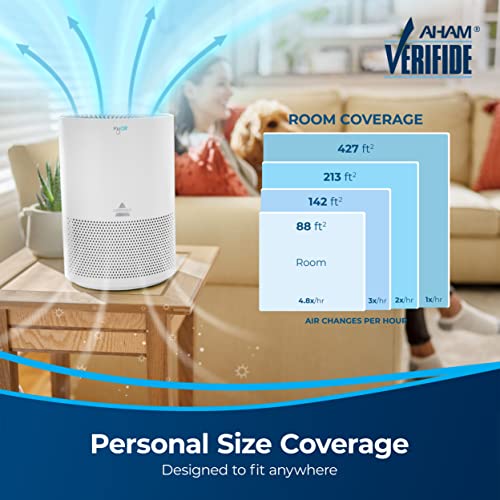 BISSELL MYair Air Purifier with High Efficiency and Carbon Filter for Small Room and Home, Quiet Air Cleaner for Allergens, Pets, Dust, Dander, Pollen, Smoke, Hair, Odors, Timer, 2780A