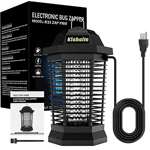 Bug Zapper Outdoor, Mosquito Zapper Indoor, Fly Zapper, Fly Trap, Insect Trap for Garden Backyard Patio