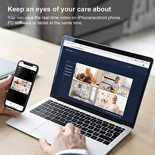 Indoor Security Camera, litokam 360 Pan/Tilt Home Security Camera with Motion Detection, 1080P Pet Camera with Phone App, Baby Monitor with Night Version, WiFi Camera-Two Way Audio, Work with Alexa
