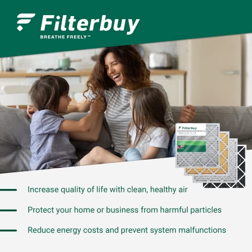 Filterbuy 20x25x1 Air Filter MERV 13 Optimal Defense (6-Pack), Pleated HVAC AC Furnace Air Filters Replacement (Actual Size: 19.50 x 24.50 x 0.75 Inches)