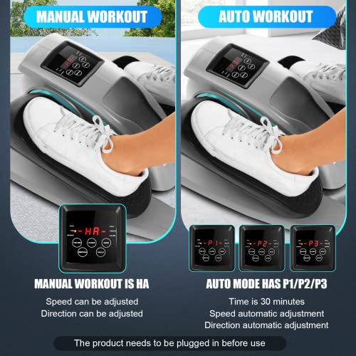 ANCHEER Under Desk Elliptical Machine, Leg Exercise Pro Machine Pedal Exerciser for Seniors as Seen on TV Portable Leg Exerciser While Sitting with Massage Pedal/LCD Monitor/Remote Control