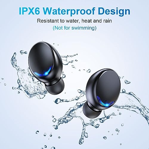 BMHOLU Wireless Earbuds with Large Charging Case and Phone Charging Function, IPX5 Waterproof, Hi-Fi Stereo Sound, Touch Control, for iOS/Android - Perfect for Active Lifestyle