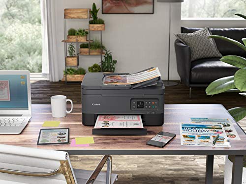 Canon PIXMA TR7020a All-in-One Wireless Color Inkjet Printer, with Duplex Printing, Mobile Printing, and Auto Document Feeder, Black, Works with Alexa