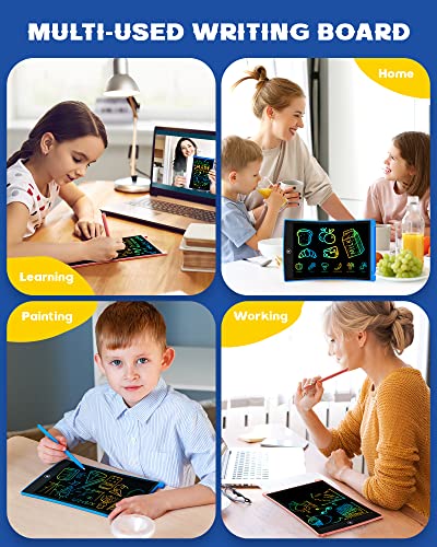 bravokids 2 Pack LCD Writing Tablet with 4 Stylus, 8.5 inch Colorful Doodle Board Drawing Pad for Kids, Travel Games Activity Learning Toys, Birthday Gift for Age 3 4 5 6 7 8 Year Old Boys Girls