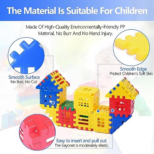 Interlocking Building Blocks Toys for Kids - Toddlers Building Blocks Educational Toys Set 70 PCS