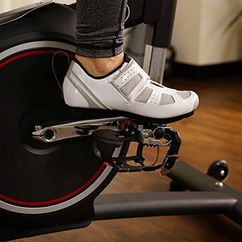 Sunny Health & Fitness Magnetic Rear Belt Drive Indoor Cycling Exercise Bike with RPM Cadence Sensor - SF-B1709, Black