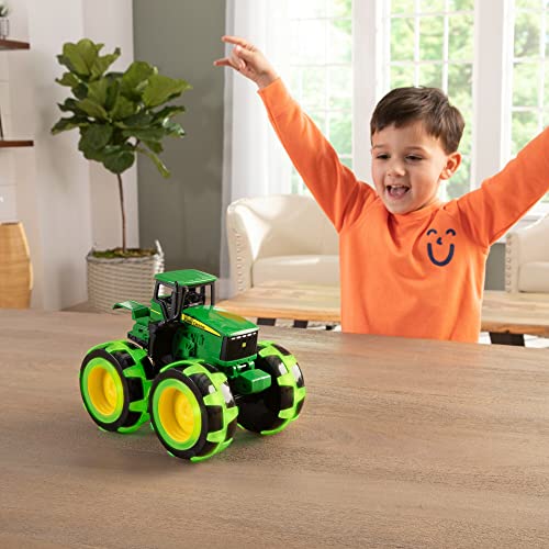 John Deere Tractor - Monster Treads Lightning Wheels - Motion Activated Light Up Monster Truck Toy - John Deere Tractor Toys - Frustration Free Packaging - Kids Toys Ages 3 Years and Up Green