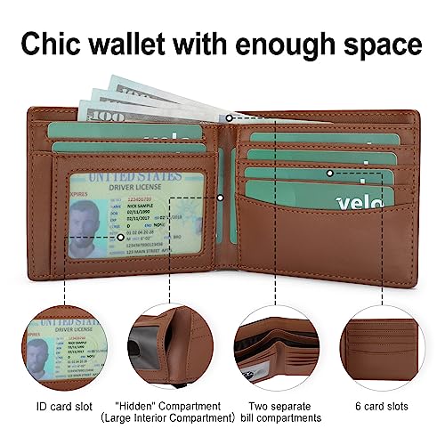 IMDCGYY Slim Wallet for Men Genuine Leather Carbon Fiber Card Holder Money Clip Rfid Blocking Mens Front Pocket Wallet