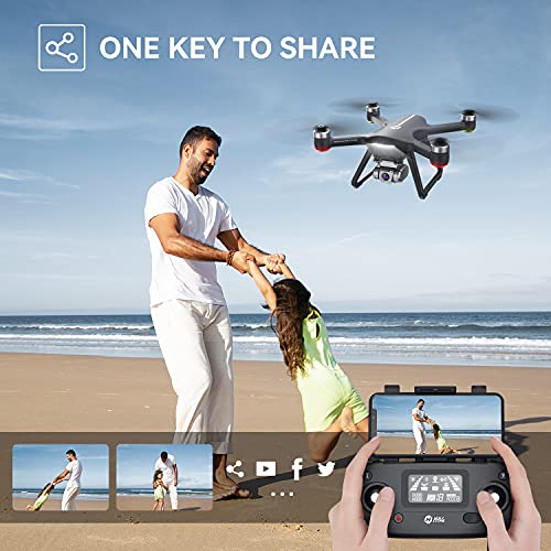 Holy Stone HS700E FAA Certification Completed Drones with Camera for Adults 4K EIS, GPS RC Quadcopter FPV Drone with 5G WiFi Transmission, Brushless Motors, Auto Return, Follow Me, Carrying Case