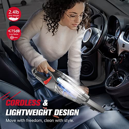 IMINSO Handheld Vacuum Cordless Car Vacuum with 9000PA, Lightweight Rechargeable Hand Vacuum Cordless with LED, Dust Busters, Portable Mini Vacuum, Held Vacuum Cleaner for Car/Home