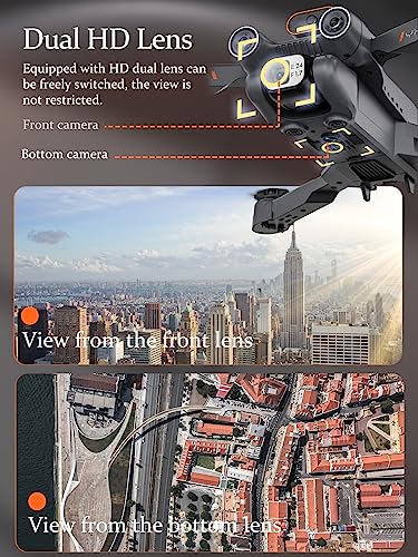 Drone with Camera, Remote Control Drones, 1080P HD Mini Drone for Kids Adults, with One Key Take Off/Landing, Gravity Sensor, Gesture Control, 3D Flip, Voice Control Drone-03
