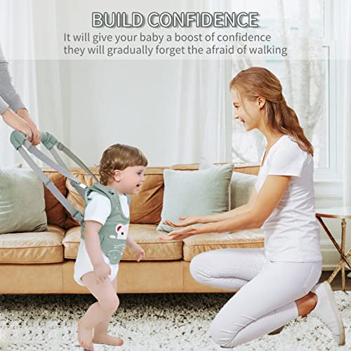 Huifen Baby Walking Harness with Detachable Crotch Baby Walking Assistant Handheld Walk Helper for Baby Learn to Walk(9-24 Month)(Green)